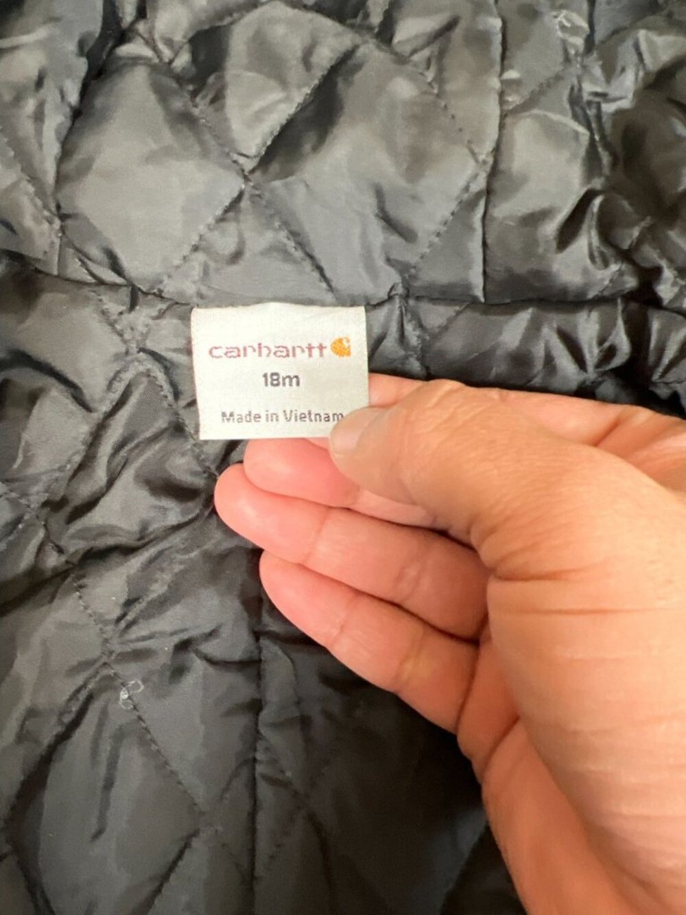 Carhartt 18M Toddler Brown Quick Duck Hooded Insulated Coverall Snowsuit - Picture 4 of 10